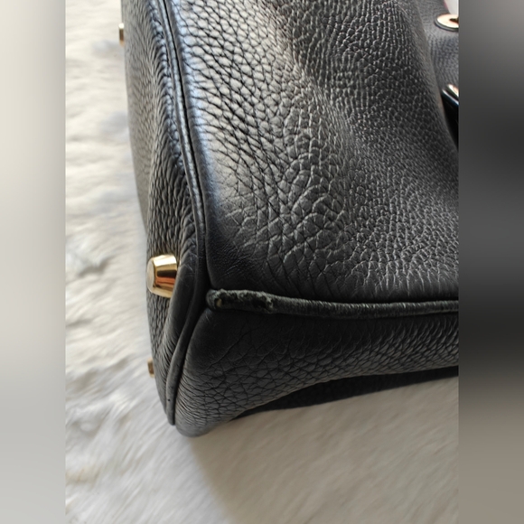 CHRISTIAN DIOR Diorissimo Leather Large Tote Bag Black Pebbled - Picture 7 of 10